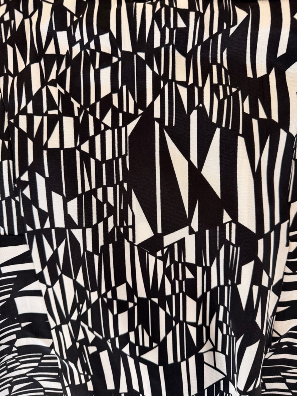 Sandro Black & White Geometric Flared Skirt - Picture 3 of 6